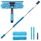 image 1 of 10ft Window Squeegee with Extension Pole, Window Cleaner Tool with 2-Stage Telescoping Pole, Window Cleaning Kit with 10ft Pole (3m) & Microfiber Cloths, 2 Blades Replacements & ACME Adapter