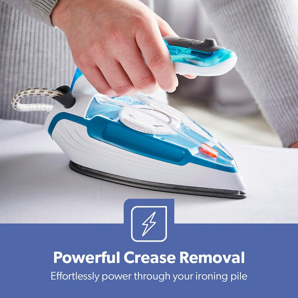 image 1 of GEEPAS Travel Steam Iron | Clothes Dry & Steam Press, 1100W