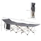 image 6 of Outsunny Single Portable Outdoor Military Sleeping Bed Camping Cot Grey