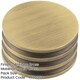 image 2 of 40mm Antique Brass Cupboard Knob with Grooved Detailing - Kitchen Cabinet Knob