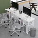 image 6 of HOMCOM Computer Writing Desk w/ Shelf PC Workstation for Home Office White