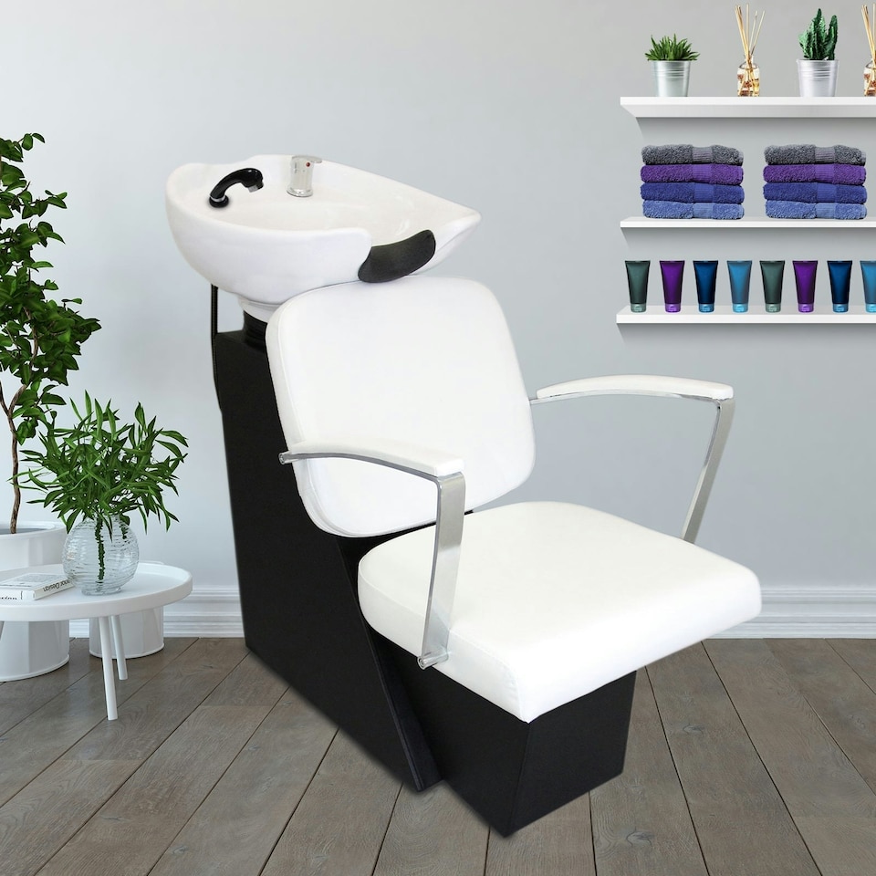 image 1 of Salon Backwash Chair White | White