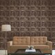 image 2 of Fine Decor Distinctive Wood Panel Wallpaper - Brown - 10m x 52cm Brown