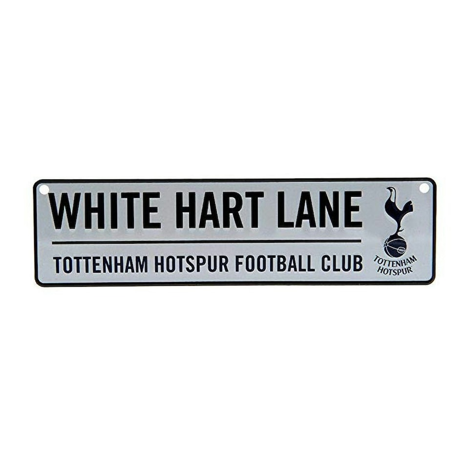image 1 of Tottenham Hotspur FC Official Football 3D Embossed Metal Hanging Street Sign - White/Navy/Black - One Size