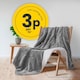 image 3 of Fleece & Sherpa Electric Heated Throw - Grey