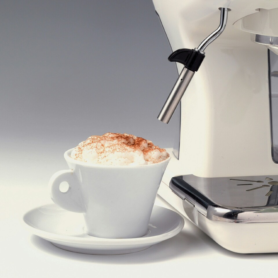 image 1 of Ariete 1389/15 Vintage Retro Espresso Coffee Machine with Milk Frother, Blue
