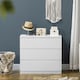 image 7 of HOMCOM Chest of Drawers, 3-Drawer Storage Organiser Unit for Bedroom, Living Room, 80 x 39 x 73cm, White
