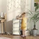 image 2 of HOMCOM Kids Storage Units with Drawers 3 Tier Chest Dresser Tower Cream | 37 x 37 x 76 cm