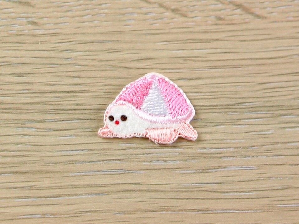 Pink Tortoise Patch Motif for Dressmaking - each
