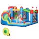 image 1 of Outsunny Kids Inflatable Bouncy Castle 6 in 1 Water Slide Water Gun