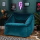 image 1 of Natalia Velvet Adults Bean Bag Armchair, Ready Filled Large Beanbag Teal | Green | Teal Green | XL | 1