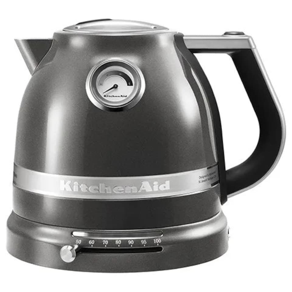 image 1 of KitchenAid Artisan Medallion Silver 2 Slot Toaster and Kettle Set