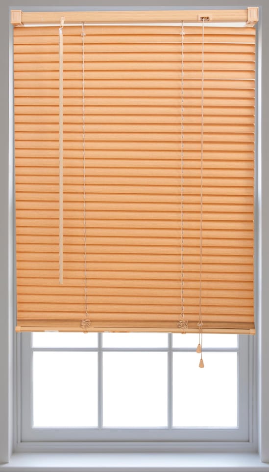 image 1 of FURNISHED Modern PVC Venetian Blinds Durable Window Blinds for Homes and Offices | Brown | Teak | (W) 70cm x (L) 210cm