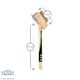 image 2 of Green Blade Wooden Handle Weed Brush - Brown Brown