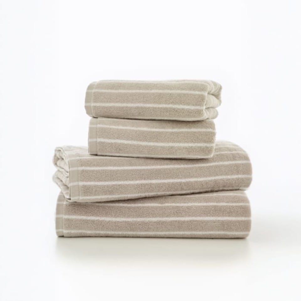 image 1 of Malmo Cotton Stripe Lightweight 480gsm Towel