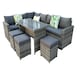 image 1 of The Tarporley Grey 9 Seat Corner Rattan Dining Set