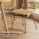 image 3 of VonHaus Richmond Rattan Set of 2 Dining Chairs