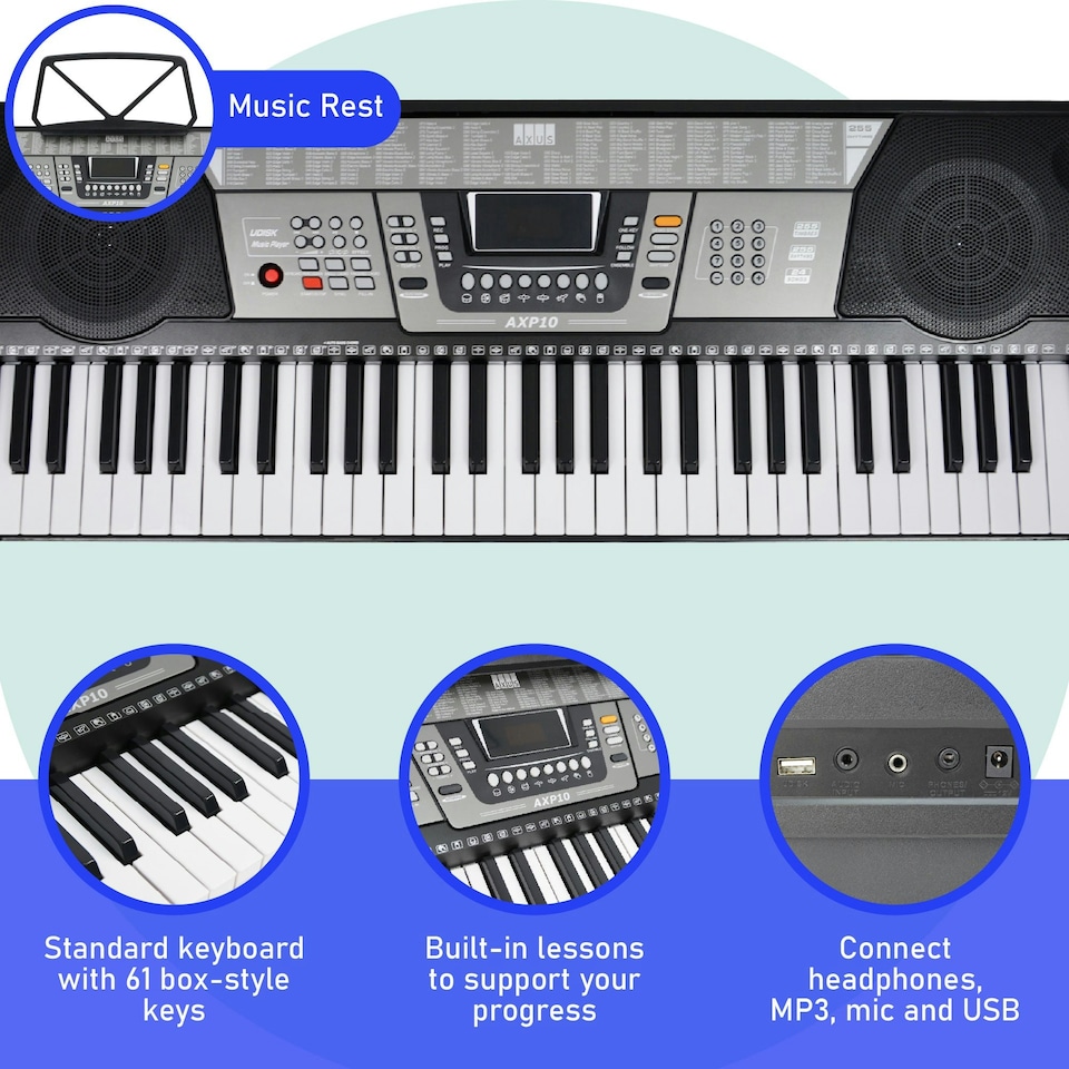 image 1 of Axus AXP10 Portable Keyboard