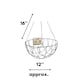 image 2 of Marco Paul Black Metal Round Hanging Basket 12" Black