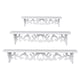 image 1 of Living and Home 3-Piece Wooden Storage Rack Wall-Mounted - White