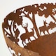 image 3 of Homescapes Decorative Fire Bowl with Laser Cut Woodland Scene