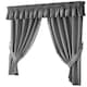 image 2 of Gingham Kitchen Curtains - Black - 117cm x122cm