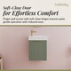image 3 of Balterley Wall Hung Cloakroom Vanity Basin Unit with Handle Compact Bathroom Storage | Green | Satin Green | 438 x 400 x 222mm | 1