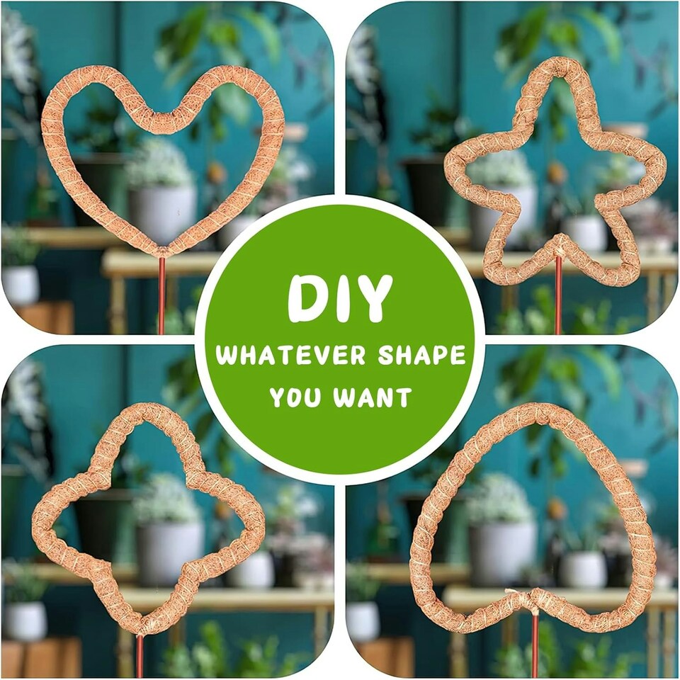 image 1 of 4 Pack Monstera Climbing Support, 2 Pack 60cm & 2 Pack 120cm Planting Stick Coconut Plant Support