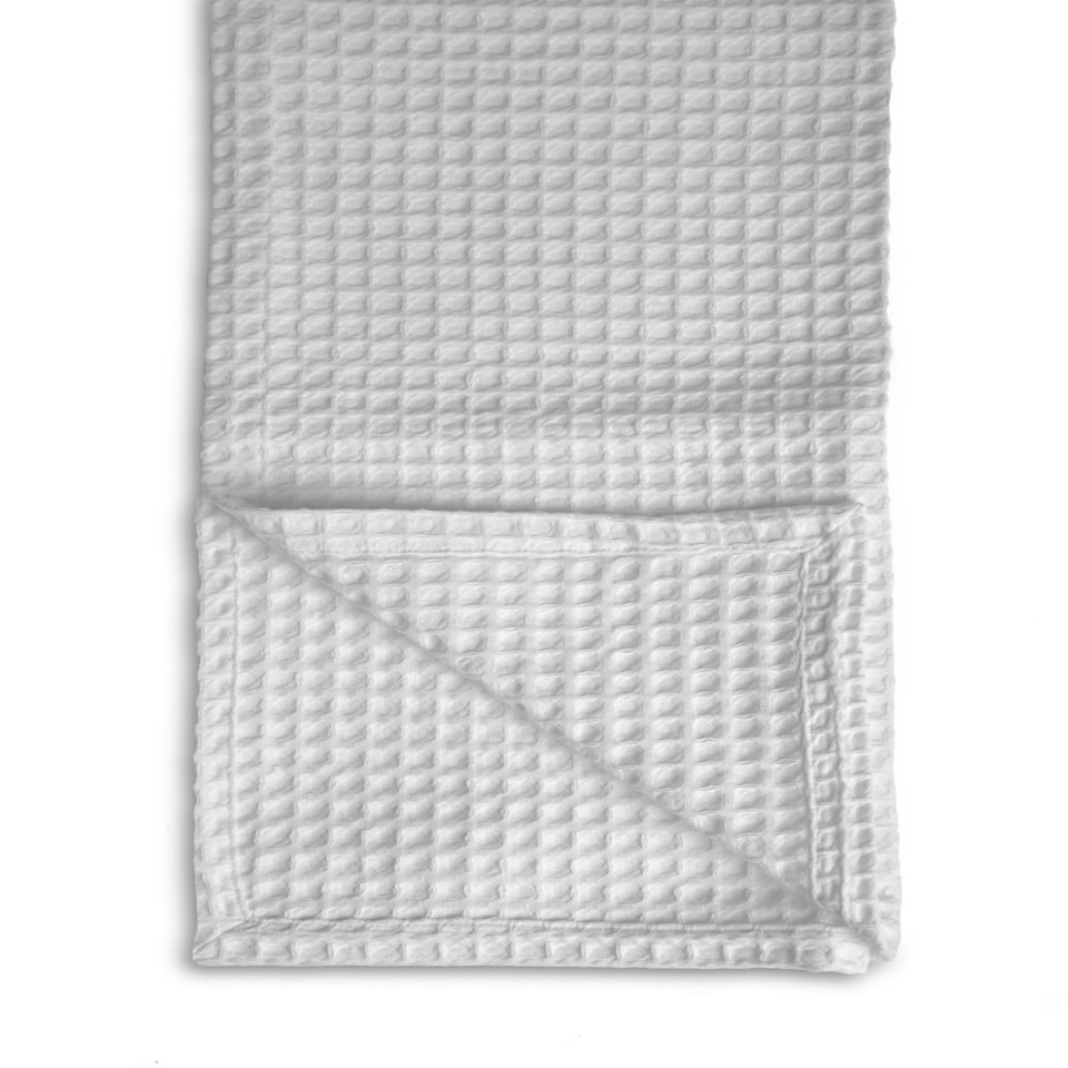 image 1 of Waffle Throw Blanket 225 x 250cm - White