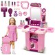 image 1 of Kids Beauty Vanity Set with Suitcase Dressing Table