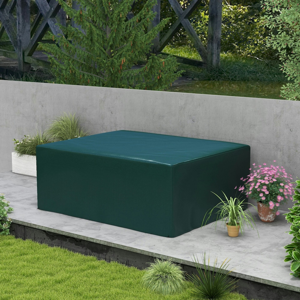 image 1 of Outsunny 235x190x90cm Large Patio Set Outdoor Garden Furniture Cover Green Grey
