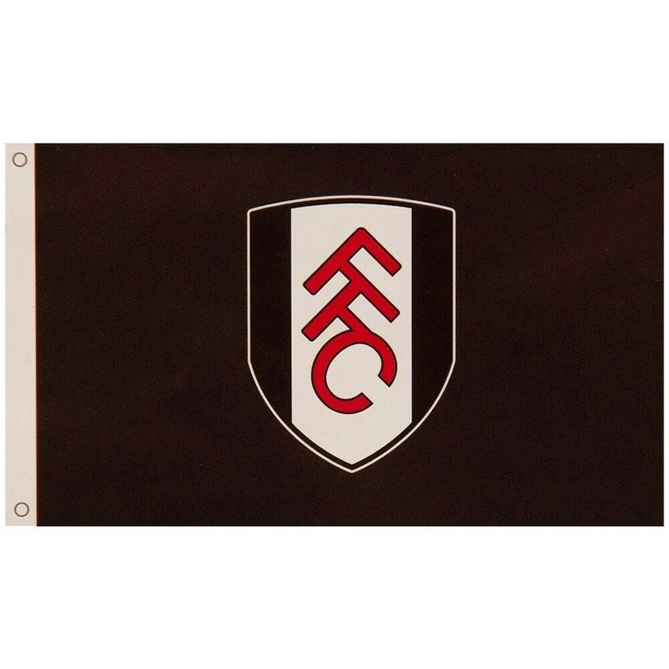 image 1 of Fulham FC Crest Flag - Black/White/Red - One Size (UTSG28726)