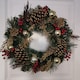 image 8 of 40cm Gold Dressed Christmas Wreath, Baubles, Pinecones and Berries