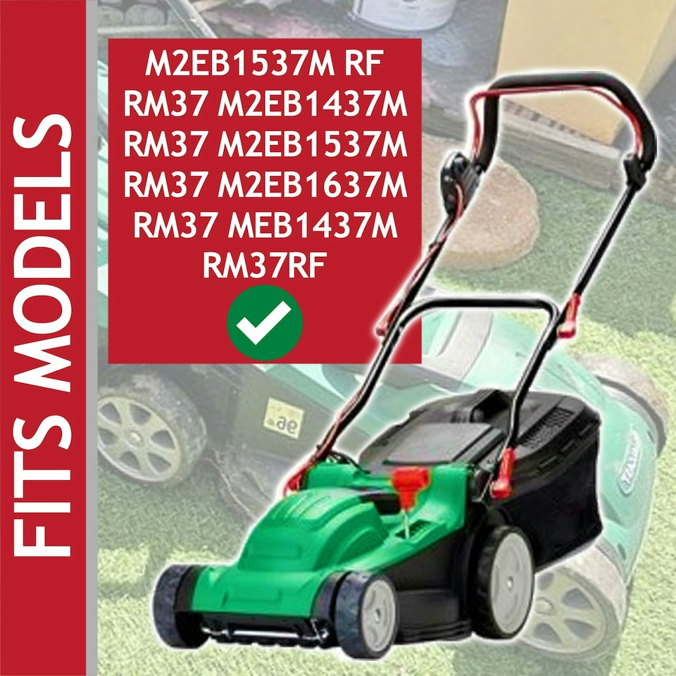 image 1 of SPARES2GO Metal Blade compatible with Qualcast RM37 MEB1437M M2EB1437M M2EB1537M RM37RF Lawnmower (37cm)