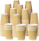 image 1 of ECONX 12oz Kraft Disposable Coffee Cups Ripple Wall Insulated Paper Cups 50pc