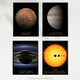 image 5 of Set of 4 NASA Our Solar System Planets Mars Jupiter Saturn Images Wall Art Print A4
