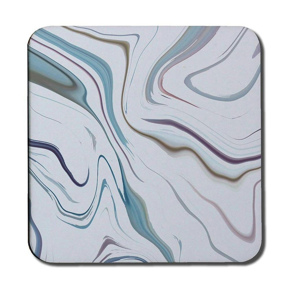 image 1 of Blue Rippled Marble (Coaster)