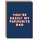 image 1 of You Are Easily My Favourite Cheeky For Him Dad Father Funny Birthday Card
