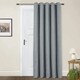 image 2 of Amberley Eyelet Thermal Door Curtain 66" x 84" - Nickel