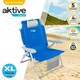 image 3 of Folding Chair with Headrest Aktive Blue 55 x 86 x 66 cm (2 Units) N/A