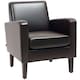 image 1 of HOMCOM Armchair Accent Chair with Eucalyptus Wood Legs for Bedroom Brown