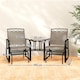 image 5 of Outsunny Double Outdoor Glider Chair, 2 Seater Patio Rocking Chairs, Swing Bench with Tempered Glass Table, Breathable Mesh Fabric for Backyard, Garden, Porch, Brown