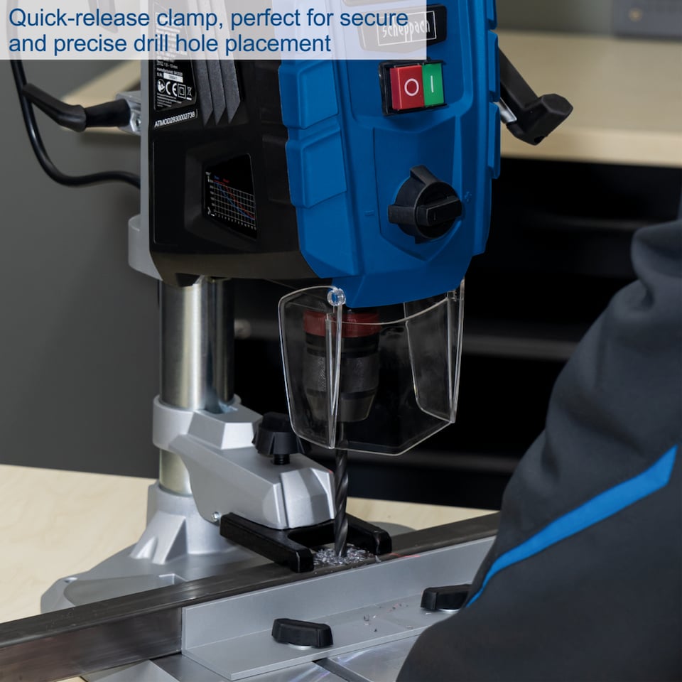 image 1 of Scheppach DP60 Bench Pillar Drill, 710W, 2 Speed, 13mm Chuck, Digital Display, Laser Guide, LED Light