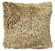 image 1 of Shaggy Chenille Cushion - 43cm x 43cm | Orange | Ochre
