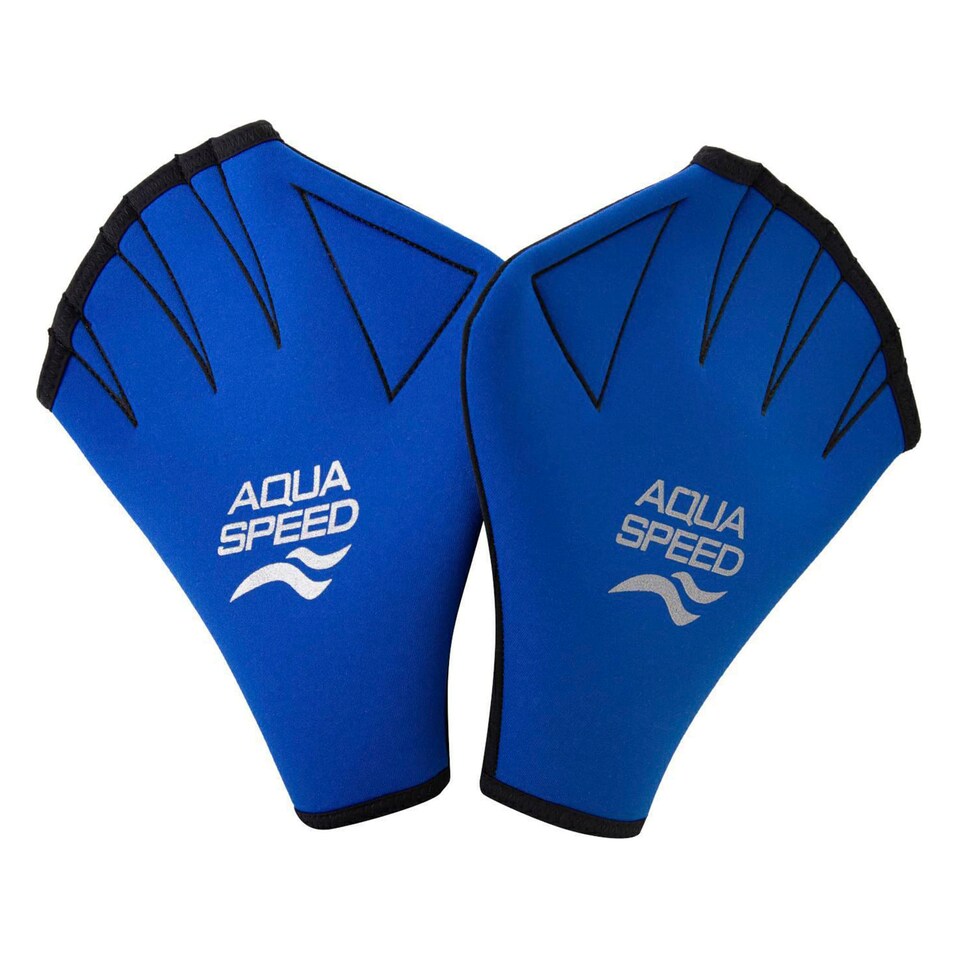 image 1 of Unisex Adult Swimming Gloves Neoprene Aqua Fitness Aqua Workout Gear | Blue | Blue | Small | 1