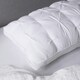 image 2 of OHS Quilted Hotel Cushion Soft Filled Bounce Back Luxury Quality Plump Plush Bed Pillow White | 48 x 74cm