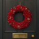 image 4 of Neo Luxury Extra Large Red Rose Wreath 50cm Home Artificial Christmas Festive Front Door Decoration | Red | Red