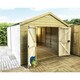 image 1 of 30 x 8 WINDOWLESS T&G Apex Wooden Workshop / Garden Shed + Double Doors (30' x 8' / 30ft x 8ft) (30x8 )