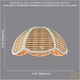 image 4 of Vintage Victorian Rattan Pendant Shade with White Embroidered Trim Brown