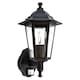 image 1 of Traditional Sensor Controlled Outdoor Lantern Wall Light Fitting in Matt Black | Black | Black | 1
